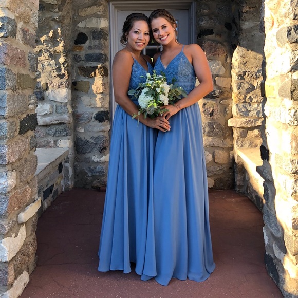 kennedy blue Dresses & Skirts - Slate blue bridesmaid dress